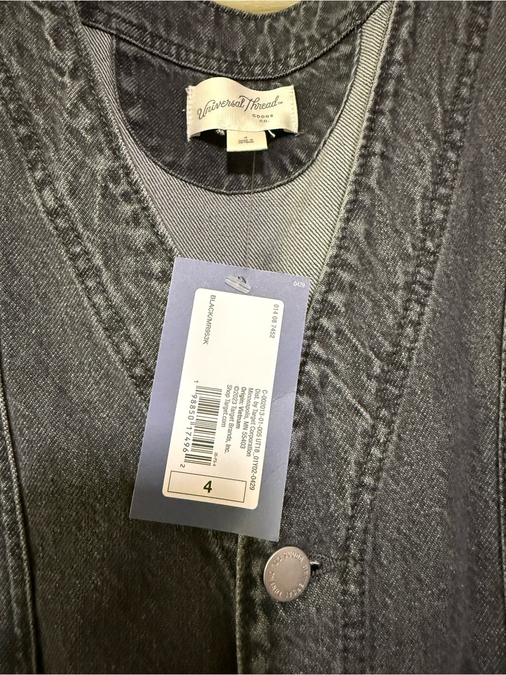 Universal Thread Women’s Black Denim Jumpsuit